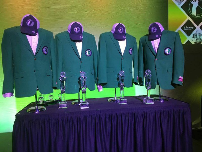 COURTESY PHOTO Golfers in the Broyles Foundation Drive and Dine for Dementia on July 14 will vie for the Broyles Foundation Championship custom green jackets and trophies.