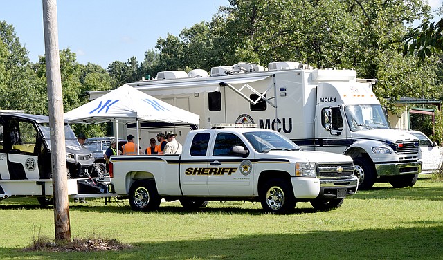 Benton County Sheriff's Office mobile command unit was set up along Carlton Road, west of Decatur Thursday afternoon (July 6), while search teams looked for an elderly woman with dementia who reportedly wandered off Thursday morning.