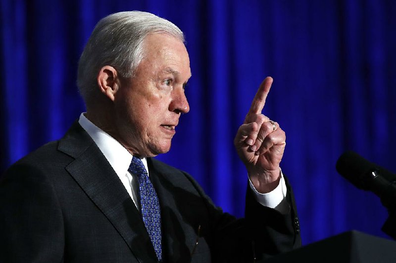 Attorney General Jeff Sessions, shown speaking in June in Bethesda, Md., has long been a supporter of holding terrorism detainees in Guantanamo Bay. 