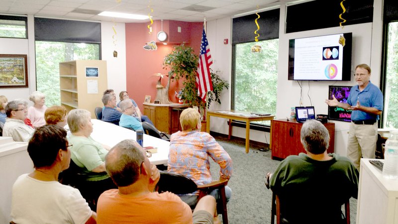 Photo submitted Professor Chris Moyer of Northwest Arkansas Community College gave an insightful and educational presentation on earthquakes and their impact in our region.