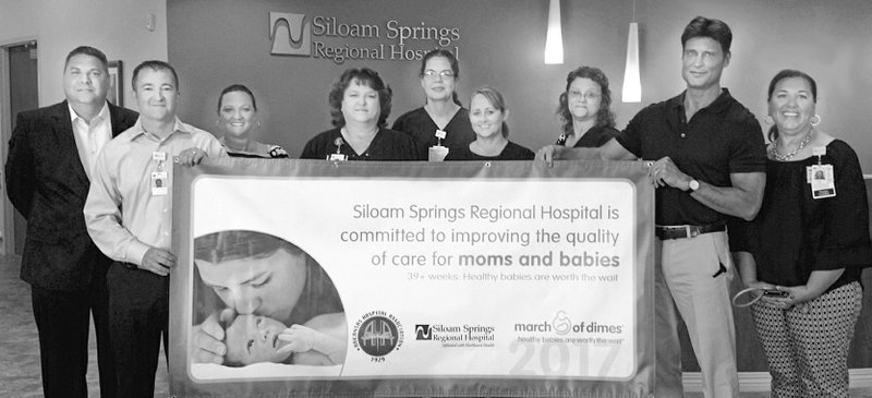 Submitted Photo Siloam Springs Regional Hospital was recognized for its efforts to reduce early deliveries and promote full-term pregnancies and healthy babies by the March of Dimes.