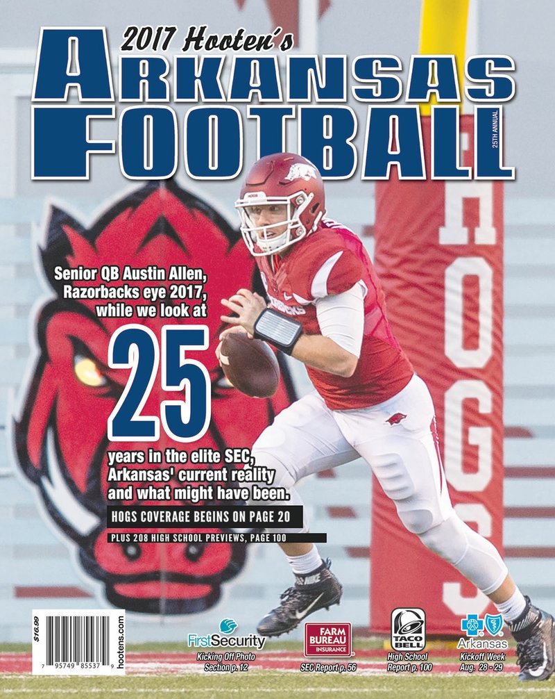 Image submitted Arkansas Razorbacks quarterback Austin Allen is on the cover of the 2017 Hooten&#8217;s Arkansas Football magazine. The Siloam Springs Panthers are ranked No. 14 in Class 6A by Hooten&#8217;s to open the season and are picked to finish last in the 6A-West Conference.