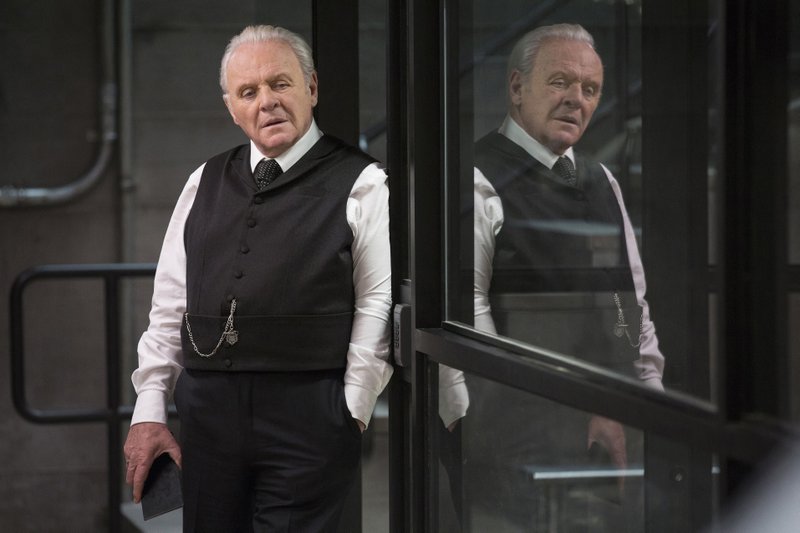 This image released by HBO shows Anthony Hopkins in a scene from, "Westworld." The program was nominated for an Emmy Award for outstanding drama series on Thursday, July 13, 2017. The Emmy Awards ceremony, airing Sept. 17 on CBS, will be hosted by Stephen Colbert. 