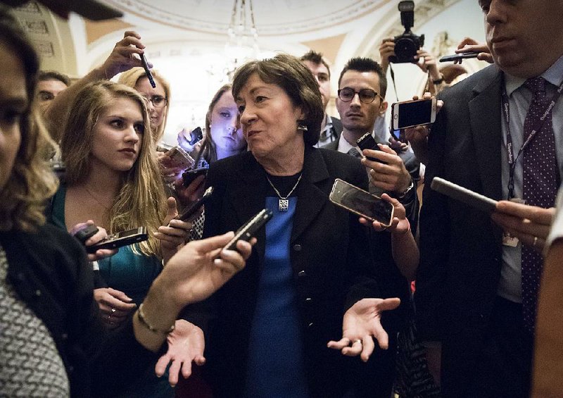 Republican Sen. Susan Collins of Maine said Thursday that she opposes the new Senate health care proposal mainly because it reduces spending on Medicaid for the poor and disabled.