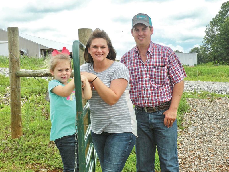 The Colton Asberry family of Sidney is the 2017 Sharp County Farm Family of the Year. The family includes Colton and his wife, Sara, and their 4-year-old daughter, Larcyn. The family raises poultry, cattle and hay.