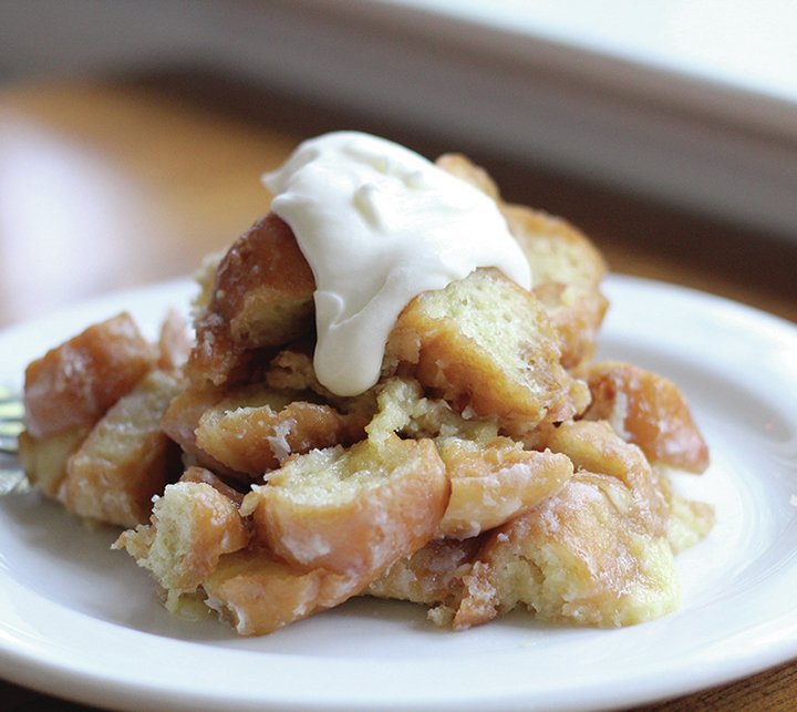 The Sentinel-Record/Beth Reed DIG IN: The signature doughnut bread pudding served at Wilson Cafe is an area favorite. The recipe can even be found in the town's travel brochure.