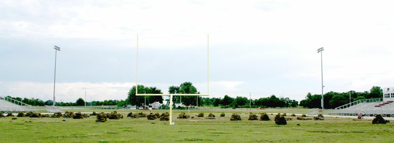 MARK HUMPHREY ENTERPRISE-LEADER Lincoln is installing artificial turf this summer at Wolfpack Stadium.