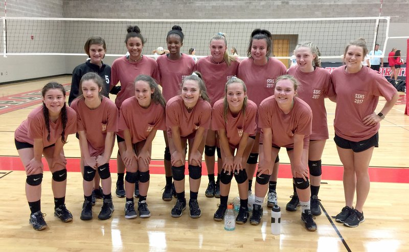 Photo submitted The Siloam Springs junior varsity volleyball team went 9-2 overall at Licking Team Camp in Branson, Mo. Pictured are team members: Front from left, Yose Zamora, Allison Atkins, Blake Vincent, Abby Hornbuckle, Mackenzie Cook, Annabelle Van Asche; back, Monia Maxwell, Maddie Vaughan, Jael Harried, Madison Lanker, Jaycie Curry, Megan Jackson and head coach Kailey Greenleaf.
