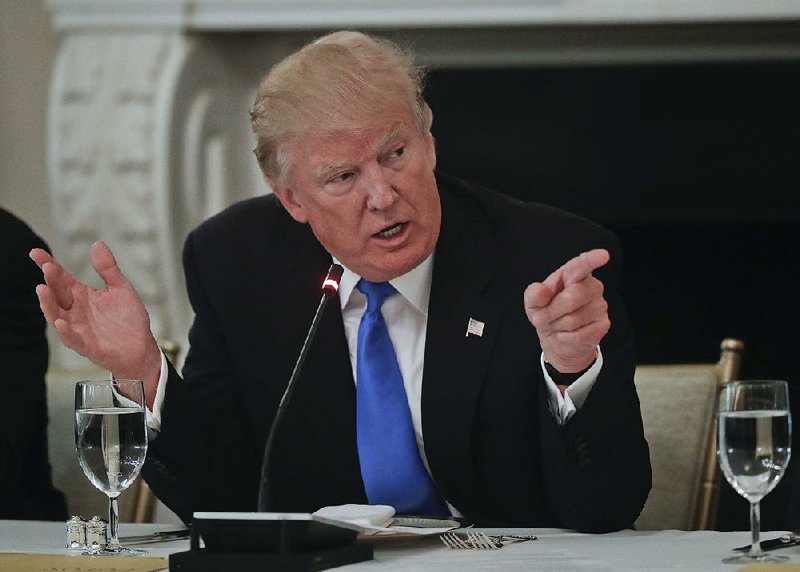 President Donald Trump scolds Republican senators Wednesday during a White House luncheon, telling them that “inaction is not an option” on repealing the Patient Protection and Affordable Care Act. 