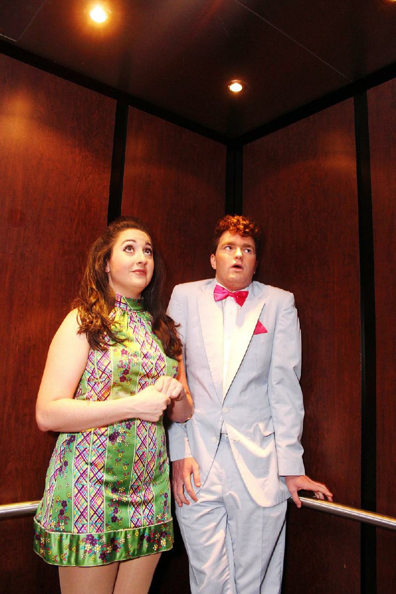 Moriah Patterson plays Charity Hope Valentine with Michael Pere as Oscar Lindquist in Sweet Charity at the Argenta Community Theater.
