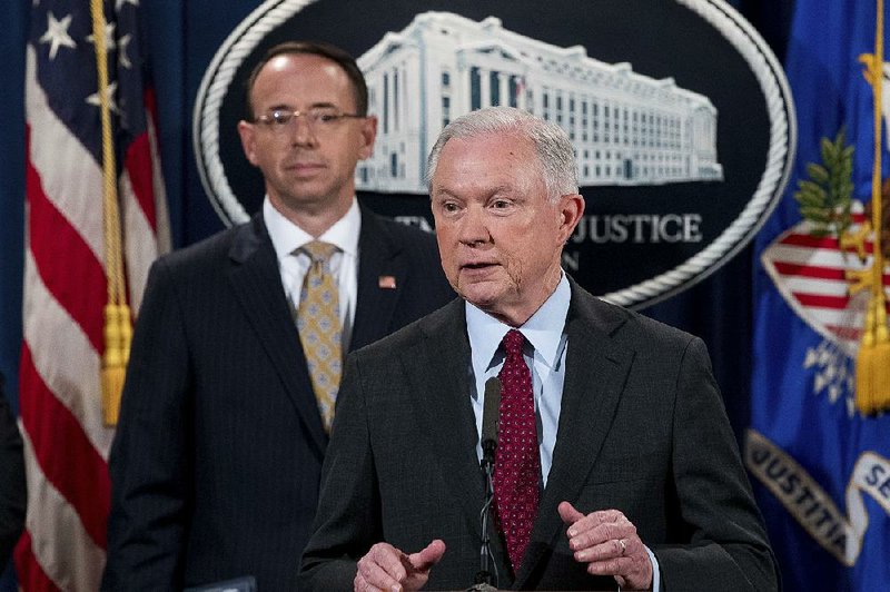 Attorney General Jeff Sessions, accompanied at a news conference Thursday by Deputy Attorney General Rod Rosenstein, said, “I am totally confident that we can continue to run this office in an effective way.” 