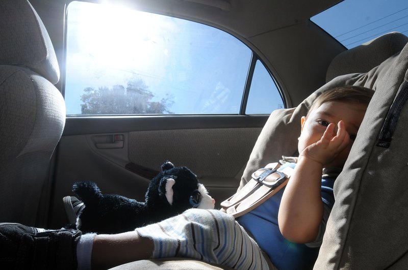 A photo illustration on children in hot cars taken Monday, Oct. 29, 2012 in Springdale.