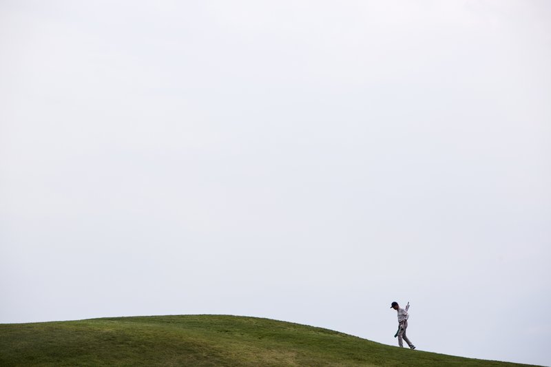 A golfer plays a round at the Trump National Golf Club in Los Angeles earlier this month. 
