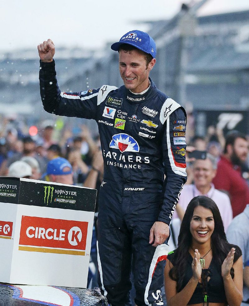 Kasey Kahne put an end to his 104-racing winless streak by winning a wreck-filled Brickyard 400 on Sunday at Indianapolis Motor Speedway and punching his ticket to the NASCAR playoffs.