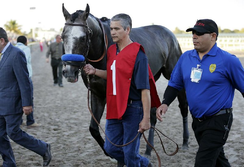 Arrogate was a huge betting favorite to win Saturday’s San Diego Handicap at Del Mar Racetrack, but instead,
finished a distant fourth to see his seven-race winning streak snapped by Accelerate.