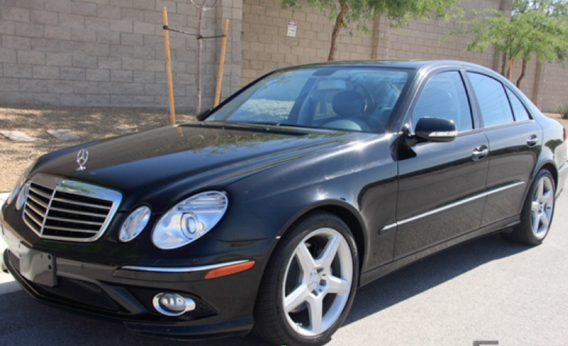 Pictured is a vehicle that's similar to the stolen black 2006 Mercedes E350 that Little Rock police believe to be linked to a July 17 homicide. 