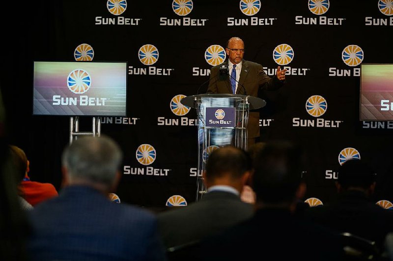 FILE — Sun Belt Conference Commissioner Karl Benson is shown in this file photo.