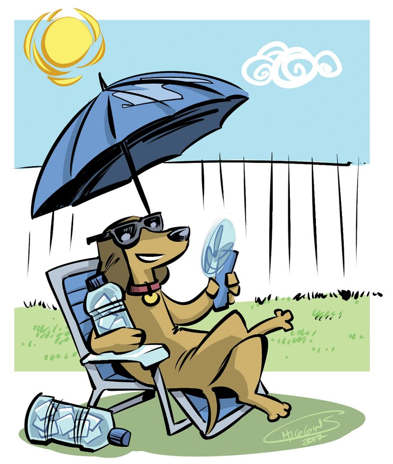 Arkansas Democrat-Gazette summer heat illustration.