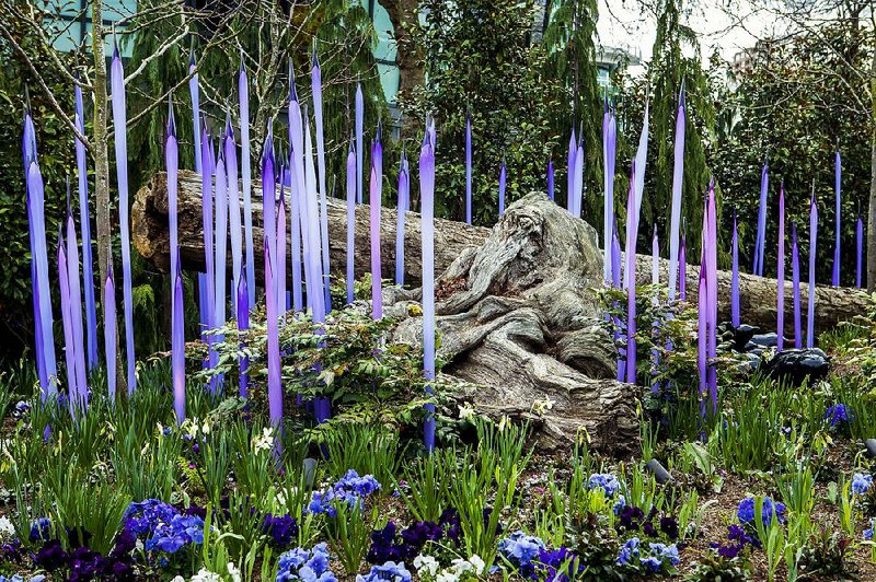 The gardens at Crystal Bridges Museum of American Art, 600 Museum Way, Bentonville, are brighter than usual during the run of “Chihuly: In the Gallery and in the Forest.” The display of art glass by Dale Chihuly remains through Aug. 14. Hours are 11 a.m.-6 p.m. Saturday-Monday, 11 a.m.-9 p.m. Wednesday-Friday. Call (479) 418-5700 or visit crystalbridges.org.
