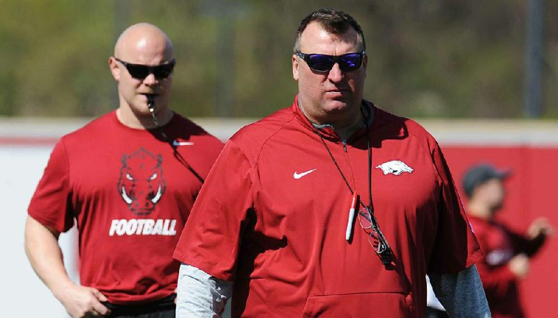 Arkansas Coach Bret Bielema opens preseason drills for his fifth season with the Razorbacks today. The Hogs open the season Thursday, Aug. 31, against Florida A&M in Little Rock.