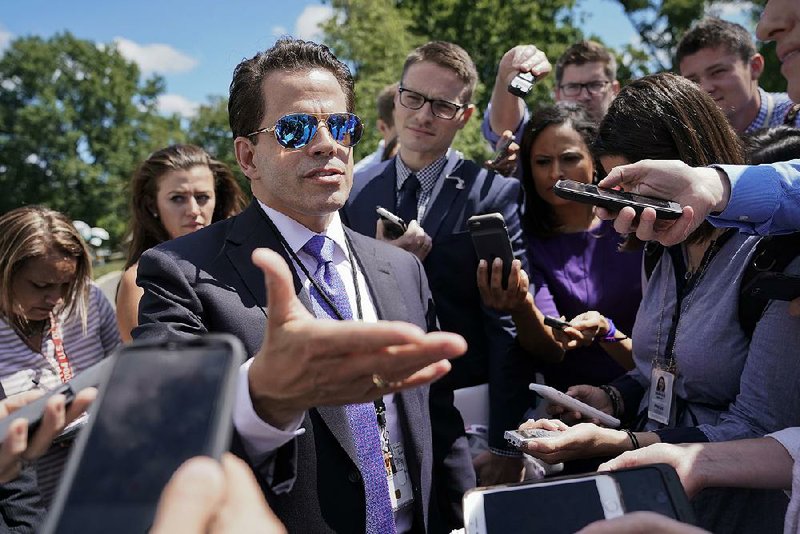 White House communications director Anthony Scaramucci, seen speaking to members of the media at the White House on Tuesday, went after Chief of Staff Reince Priebus on Thursday as a suspected “leaker” within the West Wing. 