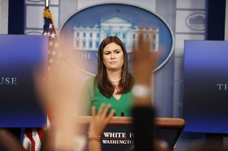 White House spokesman Sarah Huckabee Sanders said Thursday that guidance on how to “fully implement this policy” is still to be worked out regarding President Donald Trump’s proclamation to ban transgender people from the military. 