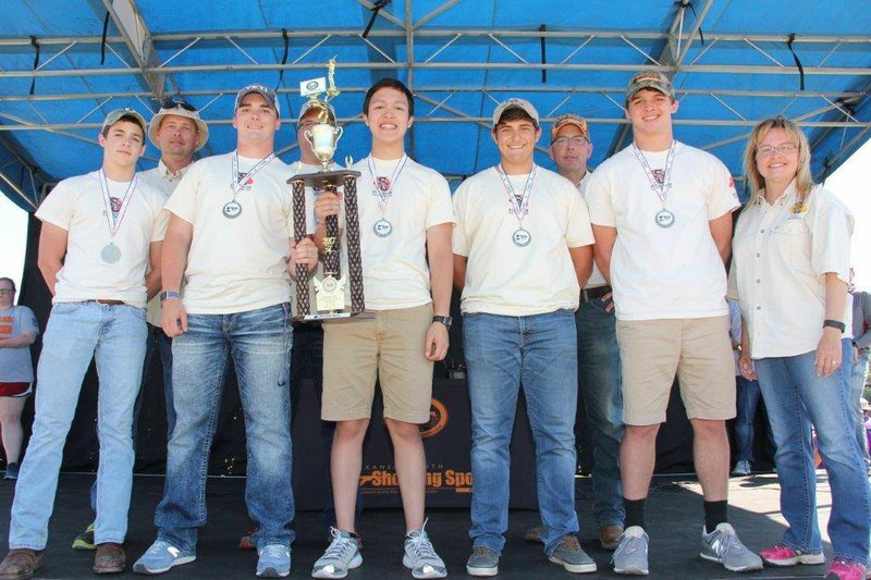 The Shiloh Christian Gunslingers captured the Arkansas Youth Shooting Sports Program’s West Regional championship during its May tournament in Jacksonville and qualified for the AYSSP state tournament in May. The Gunslingers hit 231 of 250 targets during the competition, edging Huntsville’s Ugly Unicorns by two targets. One Shiloh Christian shooter, Johnathon Kearney, hit a perfect 50 of 50 and earned a spot in the Champion of Champions event in June.