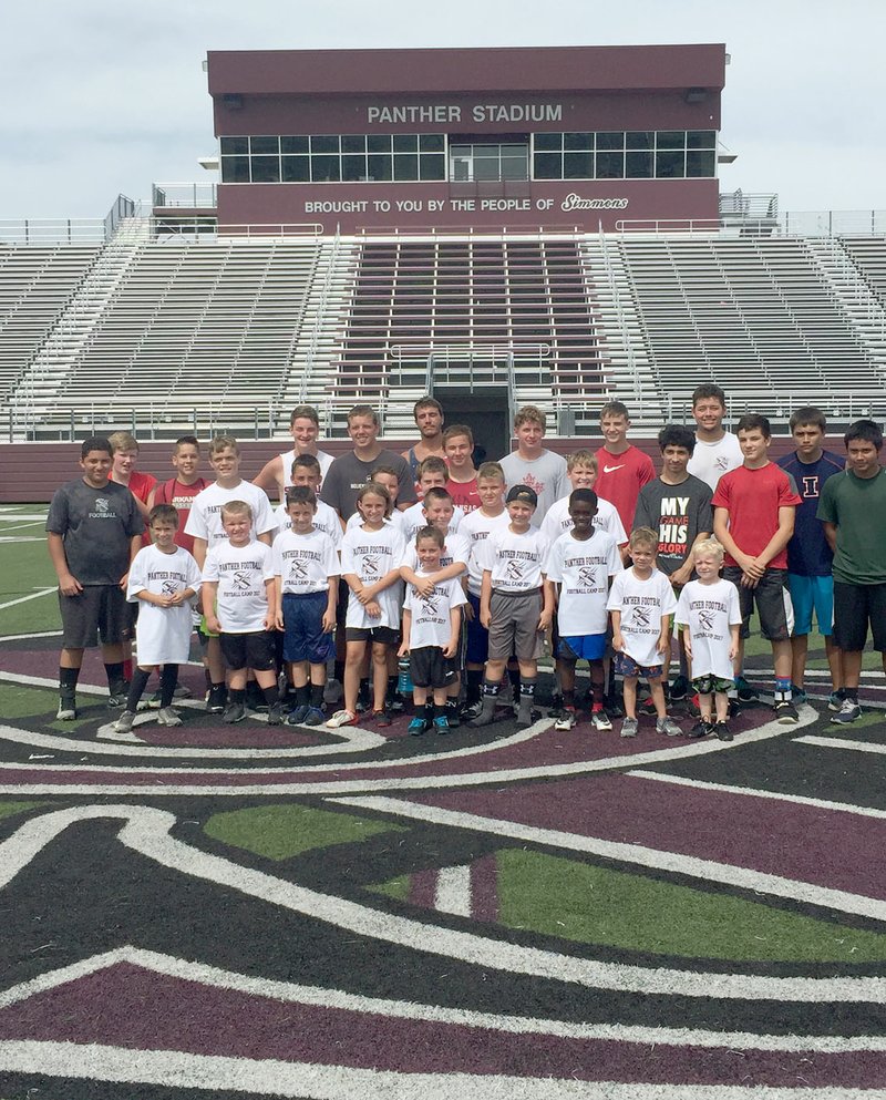 Photo submitted The Siloam Springs football program hosted around 20 campers on Monday through Wednesday of last week for its annual Kids Football Camp.