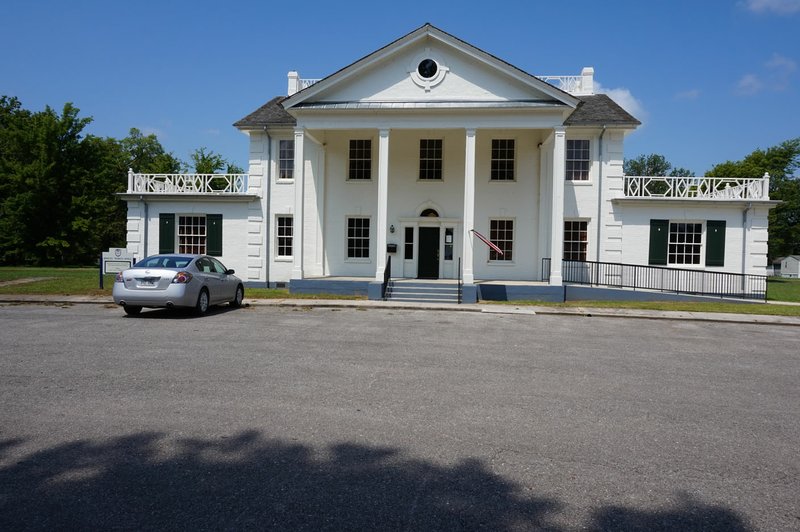 NWA Democrat-Gazette/LAURINDA JOENKS The Dyess Colony Administration Building, completed in 1936, has been restored to house the Dyess Colony Museum, along with municipal offices for the city of Dyess. Exhibits focus on the history of the colony, lifestyles of colonists, the Cash family as typical colonists and the impact of growing up in Dyess on Johnny Cash and his music.