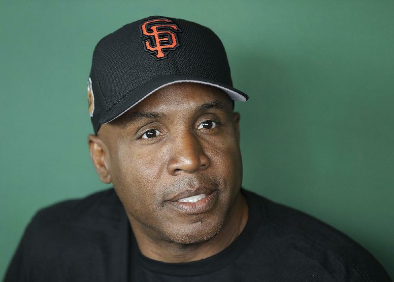This March 22, 2017 file photo shows Barry Bonds responding to a question during a news conference in Scottsdale, Ariz. 