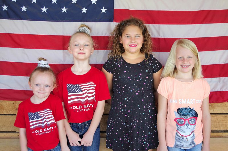 COURTESY PHOTO/Pictured Little Miss Jesse James contestants are, from left to right, Catherine Friend; Natalee Friend; Macy Smith and Brooklyn Lilly.