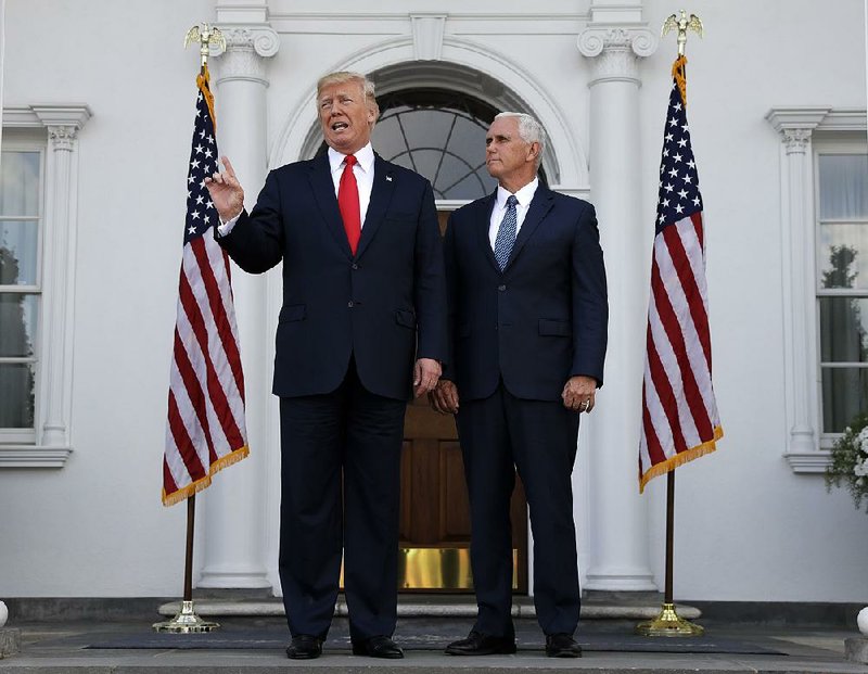 “Maybe it wasn’t tough enough,” President Donald Trump said Thursday of his warning to North Korea a day earlier as he and Vice President Mike Pence speak with reporters at his golf club in Bedminster, N.J. 