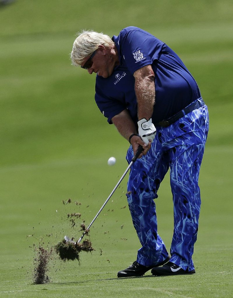 John Daly (Dardanelle, Arkansas Razorbacks) shot a 3-over-par 71 on Thursday in the first round of the PGA Championship in Charlotte, N.C. Daly was at even par through 17 holes, but had a triple bogey on the 18th hole.