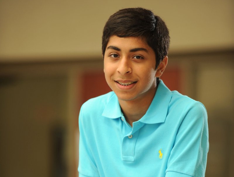 NWA Democrat-Gazette/ANDY SHUPE
Sojas Wagle, a sophomore at Har-Ber High School, won the 2017 World Brain Bee Championship. The competition was founded by Norbert Myslinski of the University of Maryland as a neuroscience competition for young scientists 13 to 19 years of age to encourage the study of the brain.