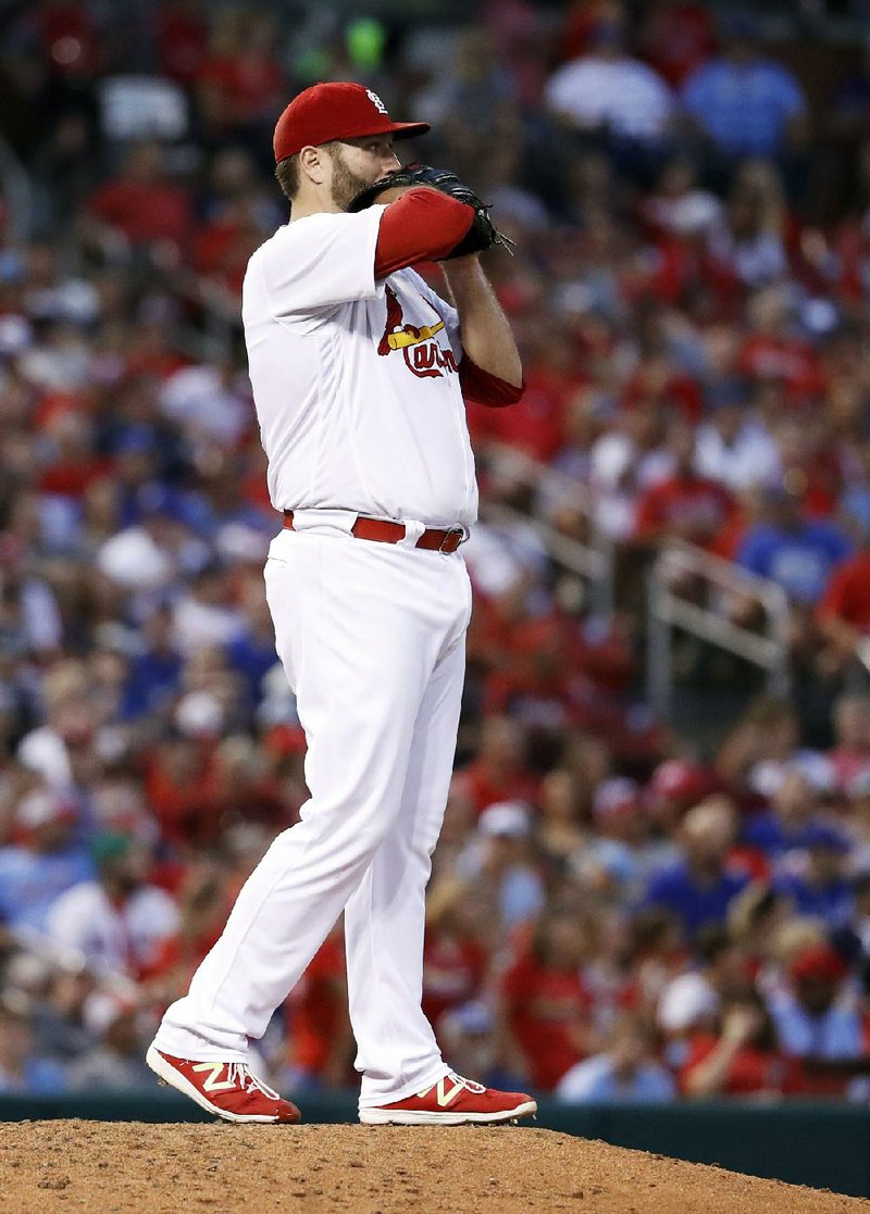 St. Louis Cardinals pitcher Lance Lynn was so determined to stay in the game Thursday night after taking a line drive off the head from a ball hit by Lorenzo Cain of the Kansas City Royals that he told Cardinals Manager Mike Matheny and trainer Adam Olsen to “go back to the dugout where you belong.”
