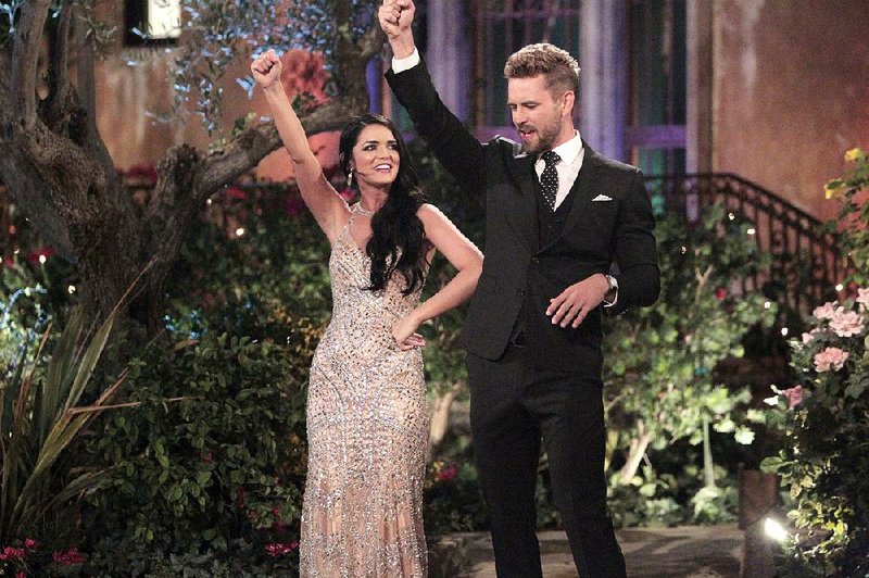 Arkansas’ Raven Gates teaches Nick Viall to call the Hogs on his season of ABC’s The Bachelor. Gates finished as runner-up and will look for love on Bachelor in Paradise.
