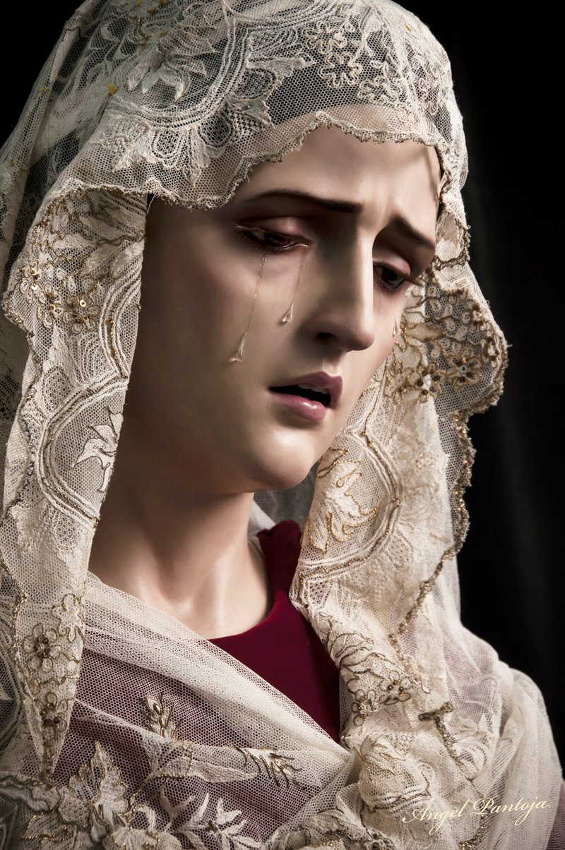 This sculpture of the Virgin Mary is an example of the work of Angel Pantoja of El Puerto de Santa Maria in the Andalucian area of Spain. Pantoja was commissioned to create three works — St. Joseph, Mary and an infant Jesus — for St. Mary Catholic Church in Siloam Springs. The art will be unveiled and blessed during a Mass on Tuesday.