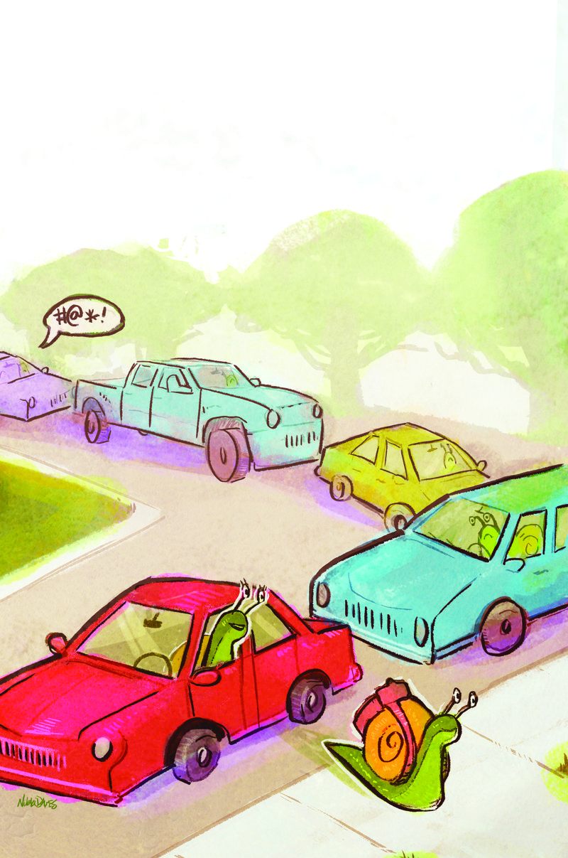 Arkansas Democrat-Gazette Car line chaos Illustration 
