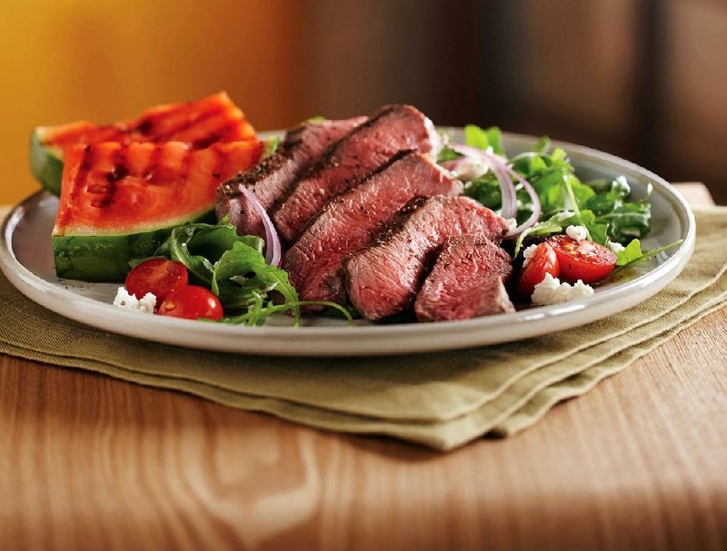 Grilled Steak and Watermelon Salad 