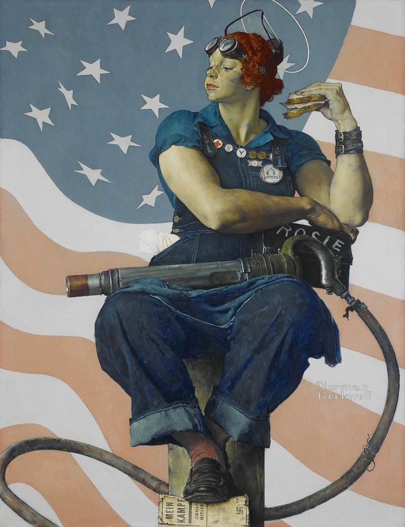 Norman Rockwell (1894-1978) created the iconic “Rosie the Riveter,” an oil on canvas, in 1943. It is among the permanent collection at Crystal Bridges Museum in Bentonville.