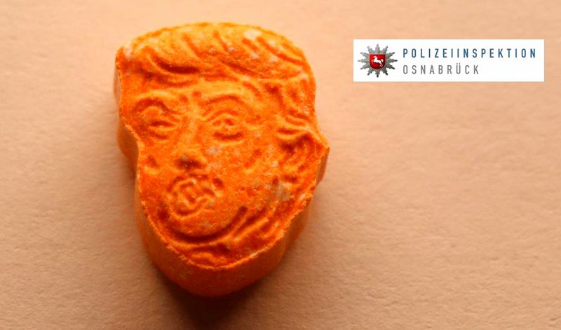 This undated picture provided by Polizeiinspektion Osnabrueck police shows an ecstasy pill. 