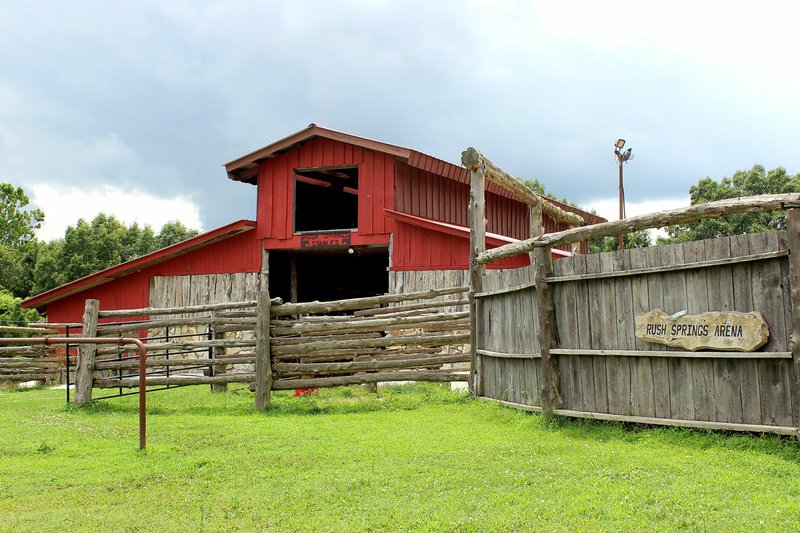 MEGAN DAVIS MCDONALD COUNTY PRESS/Rush Springs ATV Park welcomes ALL-terrain vehicles - including horses. Equine amenities include the arena and horse barn shown as well as a horse-washing station and a variety of covered and uncovered stalls throughout the park.