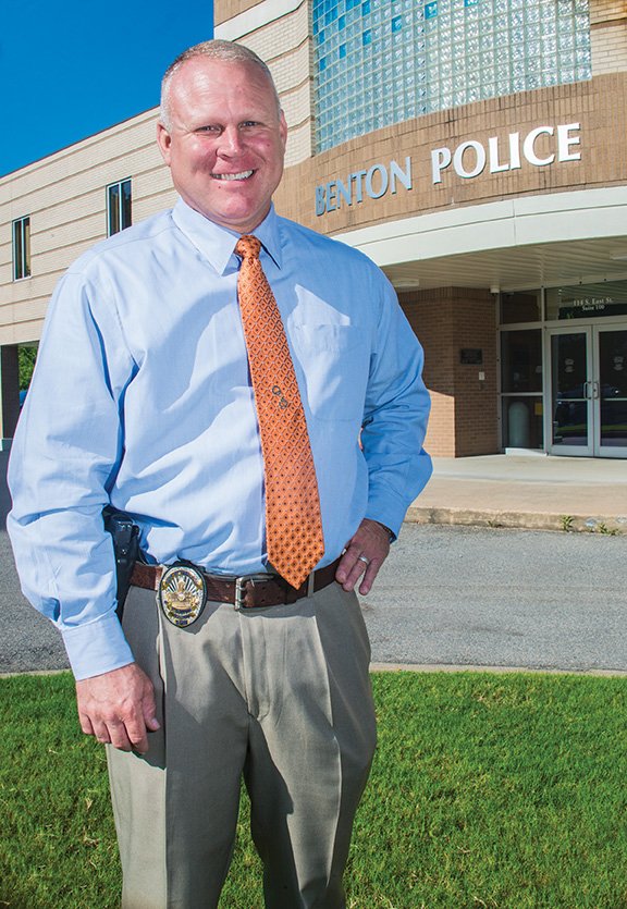 Scotty Hodges, who has served with the Benton Police Department for 21 years, was recently named its new chief of police.
