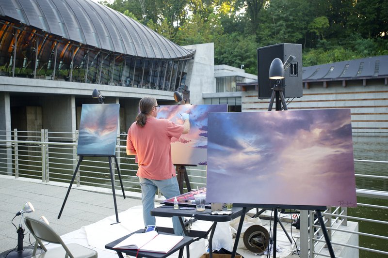 NWA Democrat-Gazette/JOCELYN MURPHY
Day 1 of the 2017 Roots Festival began at Crystal Bridges Museum of American Art in Bentonville with a free culinary tasting event. 