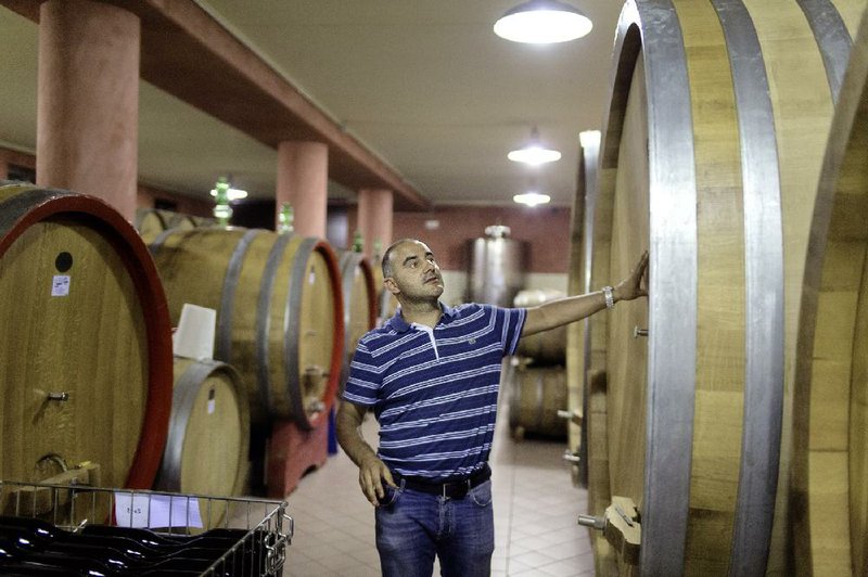 Michele Reverdito at his family winery in Rivalta, Italy, in mid-August. 
