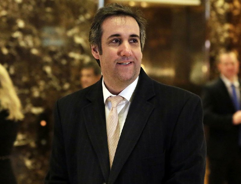 In this Dec. 16, 2016 file photo, Michael Cohen, an attorney for Donald Trump, arrives in Trump Tower in New York. 