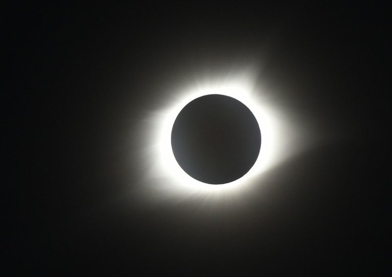 Totality during the Aug. 21 solar eclipse, photographed near Columbia, Mo.