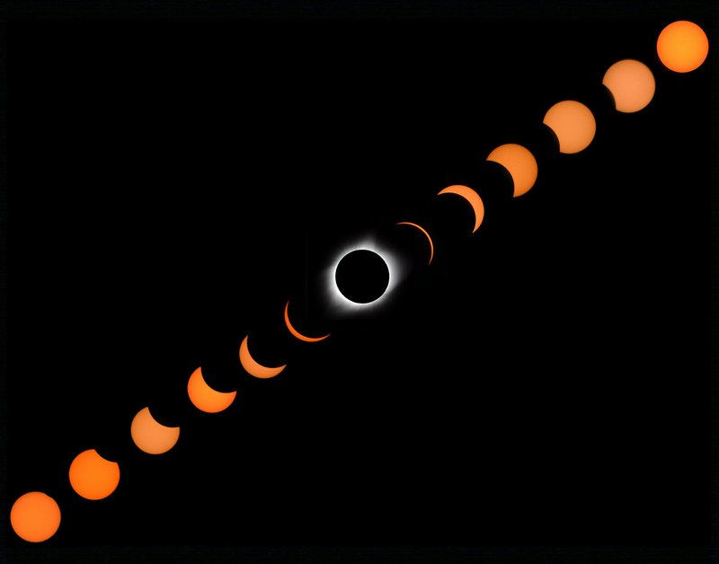 Composite image by Kent Marts The composite photo is made up 13 images taken in Casper, Wyo., during the Aug. 21 total solar eclipse.