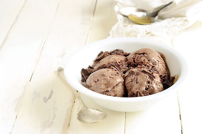 The smooth, mellow taste of whiskey complements homemade chocolate ice cream.