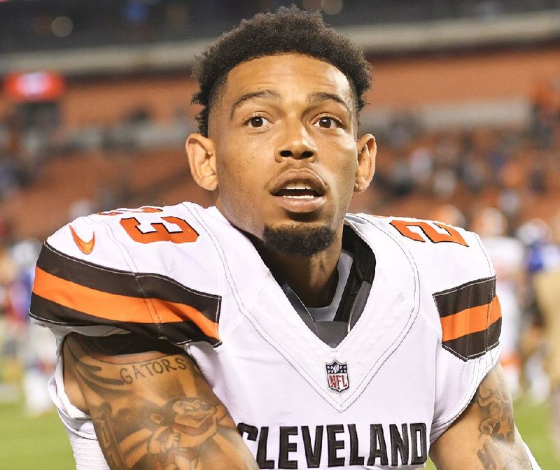 In this Aug. 21, 2017, file photo, former Cleveland Browns cornerback Joe Haden (23) walks off the field after an NFL preseason football game against the New York Giants, in Cleveland. 